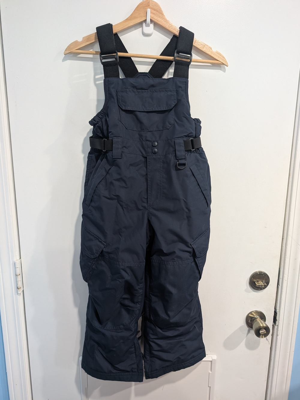 Lands' End Navy Kids' Snow Bibs Overalls Size 6 Unisex